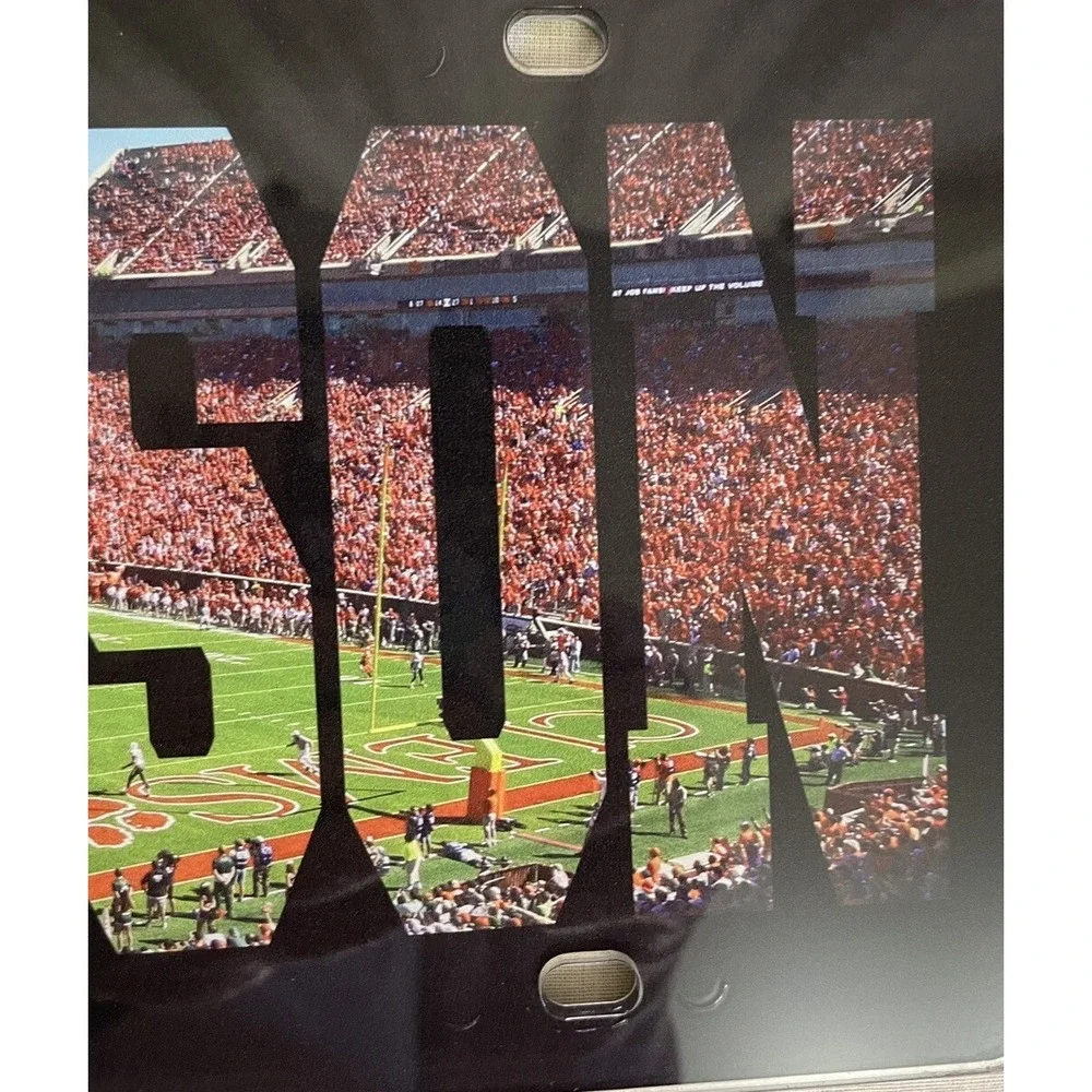 Clemson University Football Acrylic License Plate - Official Licensed Collegiate